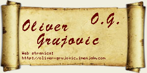 Oliver Grujović vizit kartica
